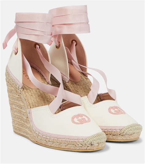 white gucci espadrilles|gucci espadrilles wedges.